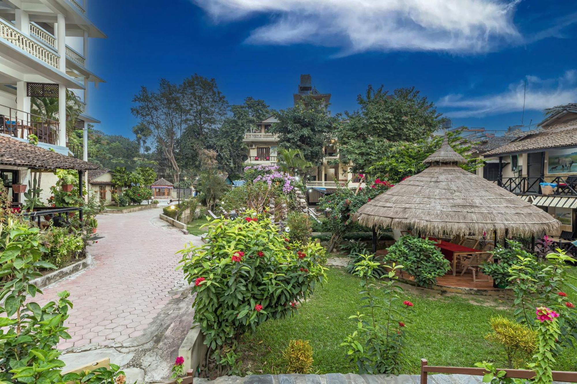 Hotel Riverside With Swimming Pool Sauraha Extérieur photo